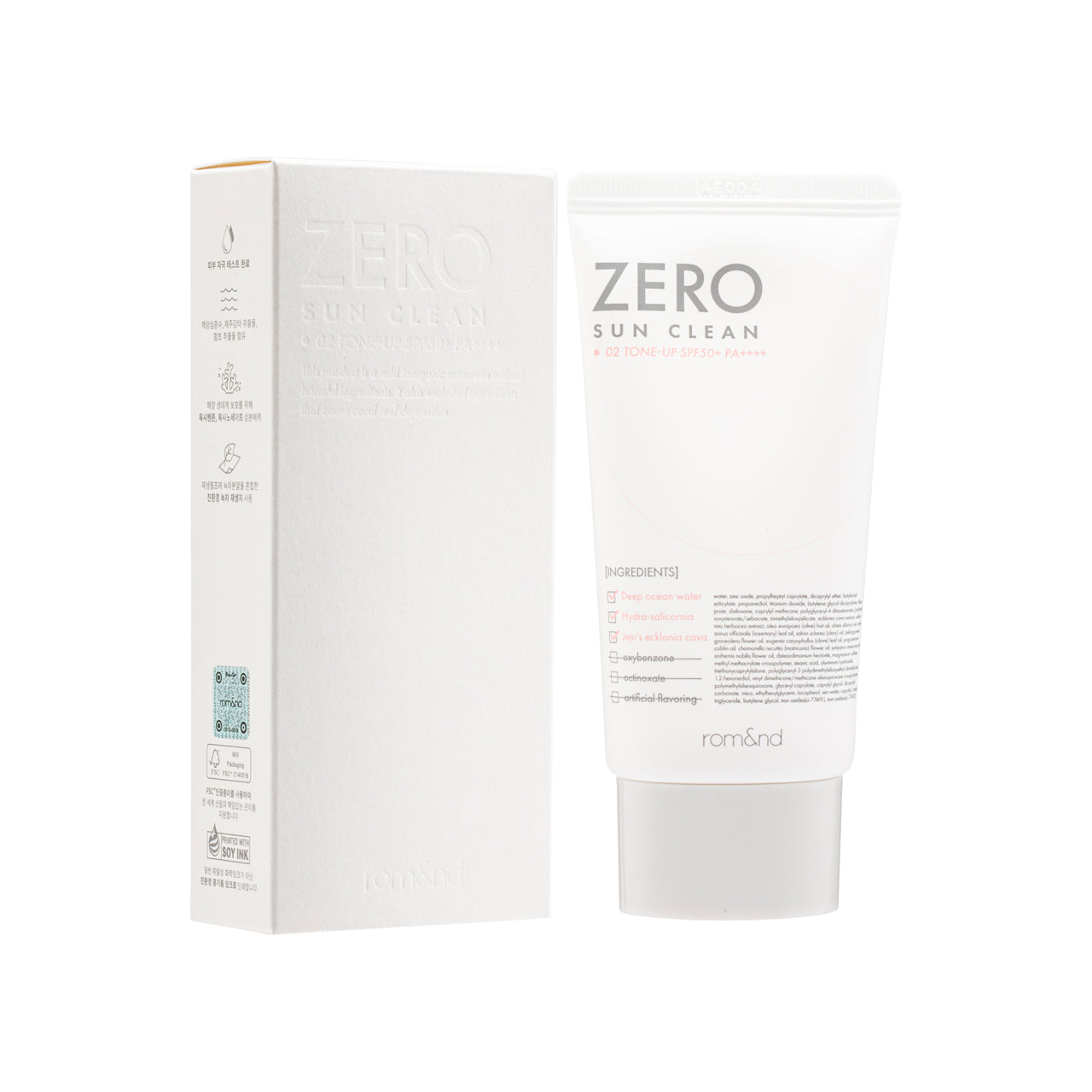 Rom&Nd SPF50Pa++++ Zero Sun Clean 50ML | Sasa Global eShop
