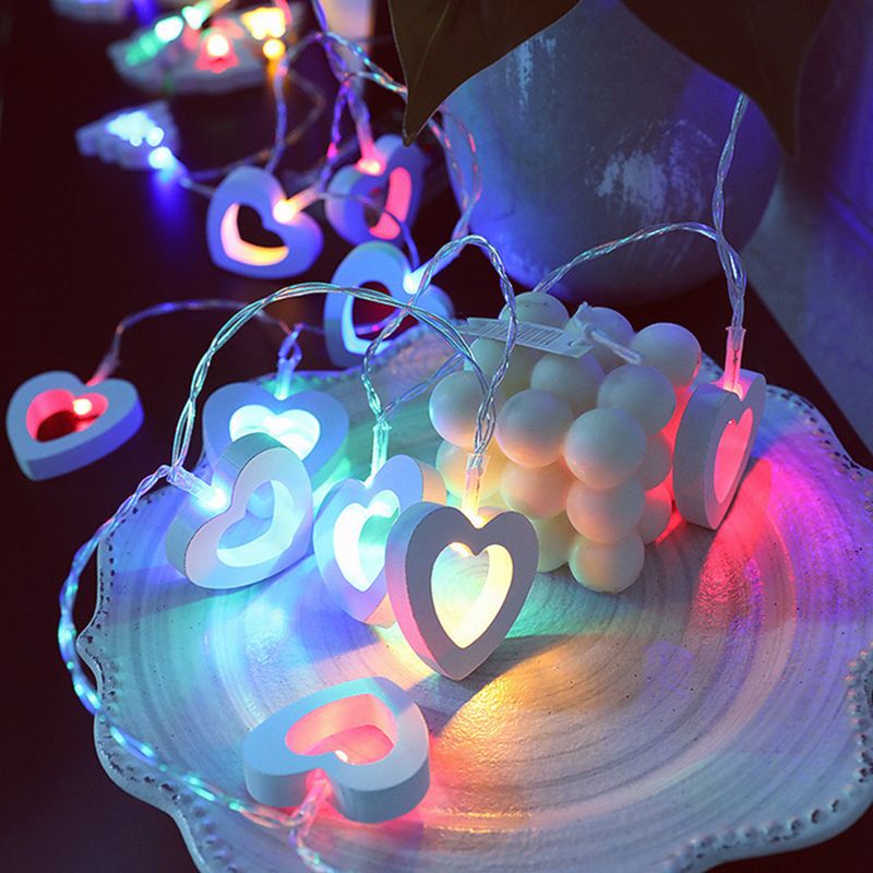 Wooden Heart Decorative Light