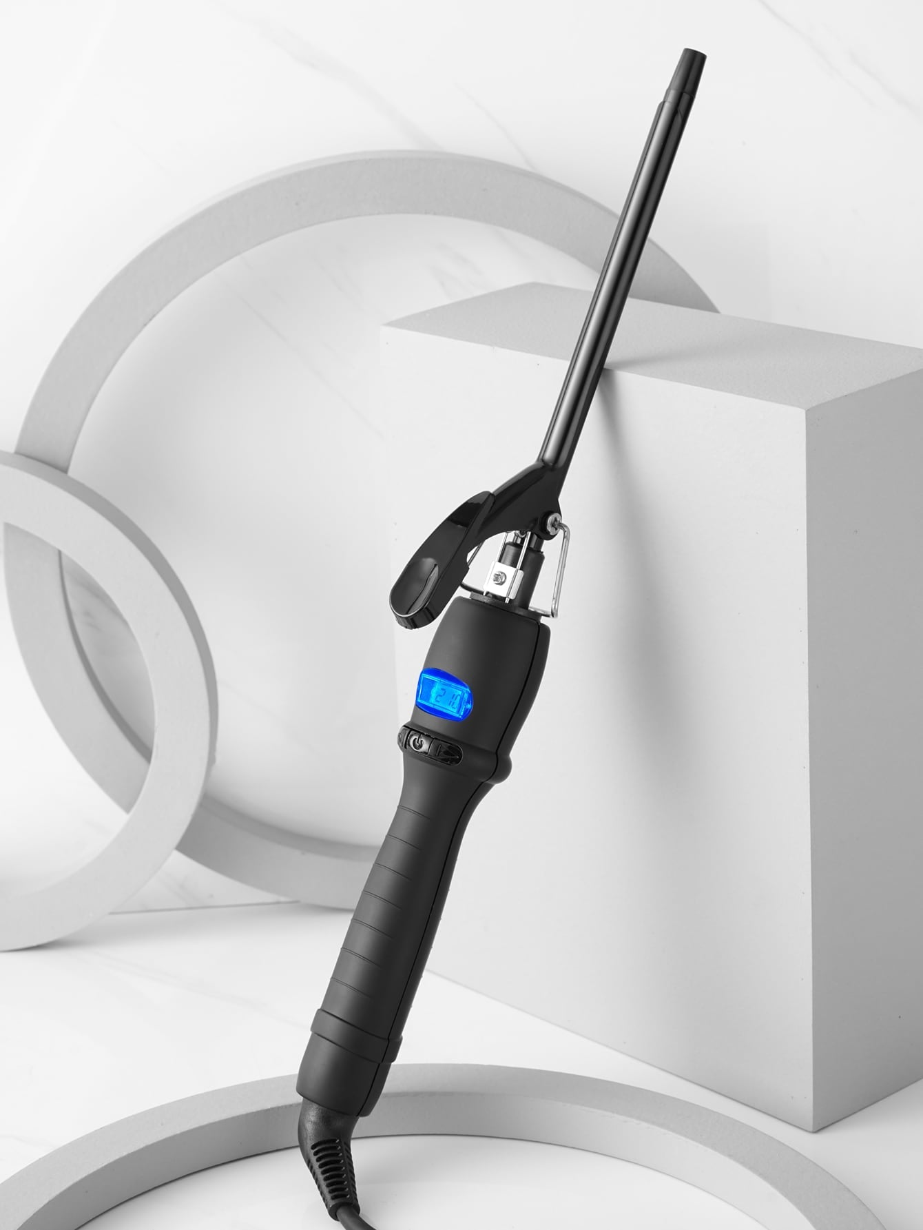 9mm Ultra-fine Wool Curling Iron With Rapid Heating, Lcd Display And Adjustable Temperature, Hc-019, Suitable For Hair Salons And Home Use