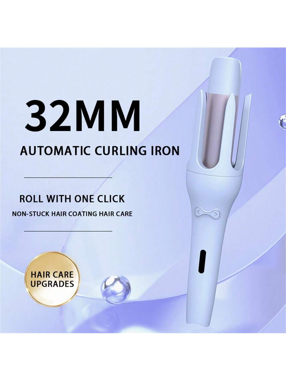 1PC Luxurious Hair Curling Automatic Curling Iron, Rotating Hair Professional Ceramic Fast Self Anti-Scald 4 Temperature For Christmas Gifts