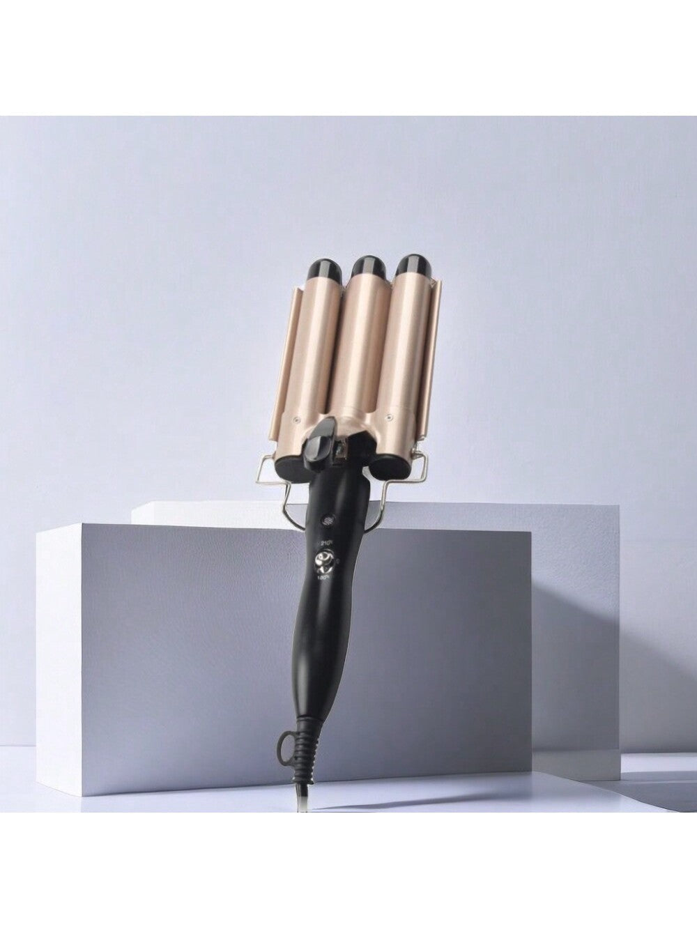 1pc Triple Barrel Wave Hair Curler, 22mm Professional Curling Iron With Dual Temperature Control, Fast Heating Portable Curling Wand