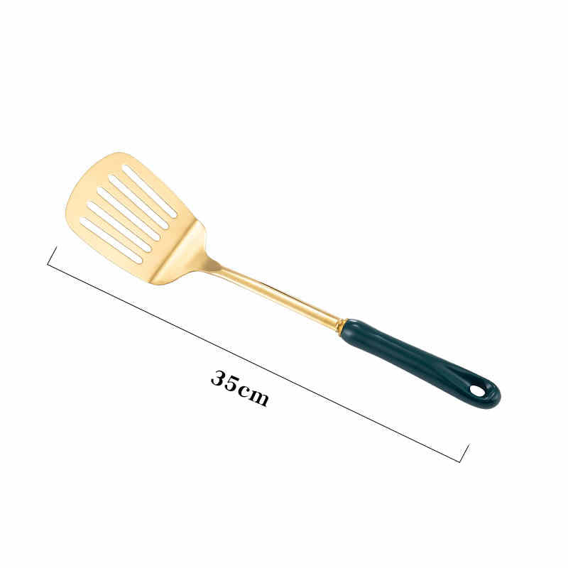 Stainless Steel Ceramic Handle Kitchen Utensils Set