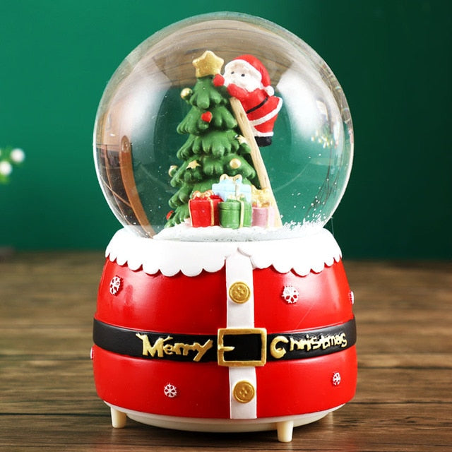 Santa Snow Globe Music Luminous Decoration
