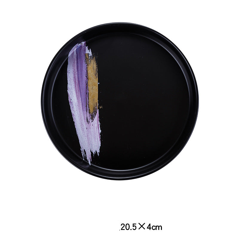 Nordic Personality Simple Ceramic Flat Plate Saor Style