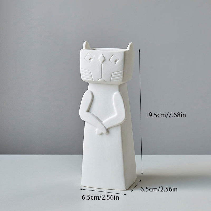 Nordic Style White Ceramic Vase Decoration Saor Style