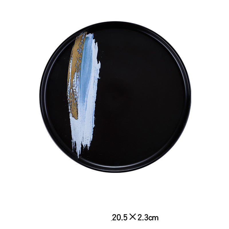 Nordic Personality Simple Ceramic Flat Plate Saor Style