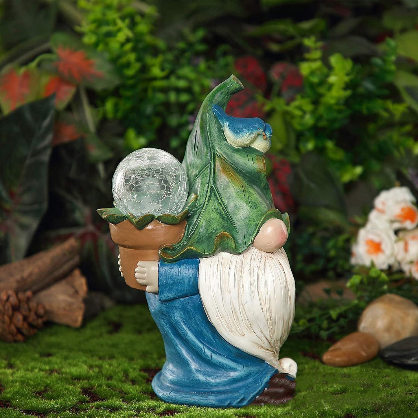 Outdoor Solar Garden Resin Ornaments For Garden