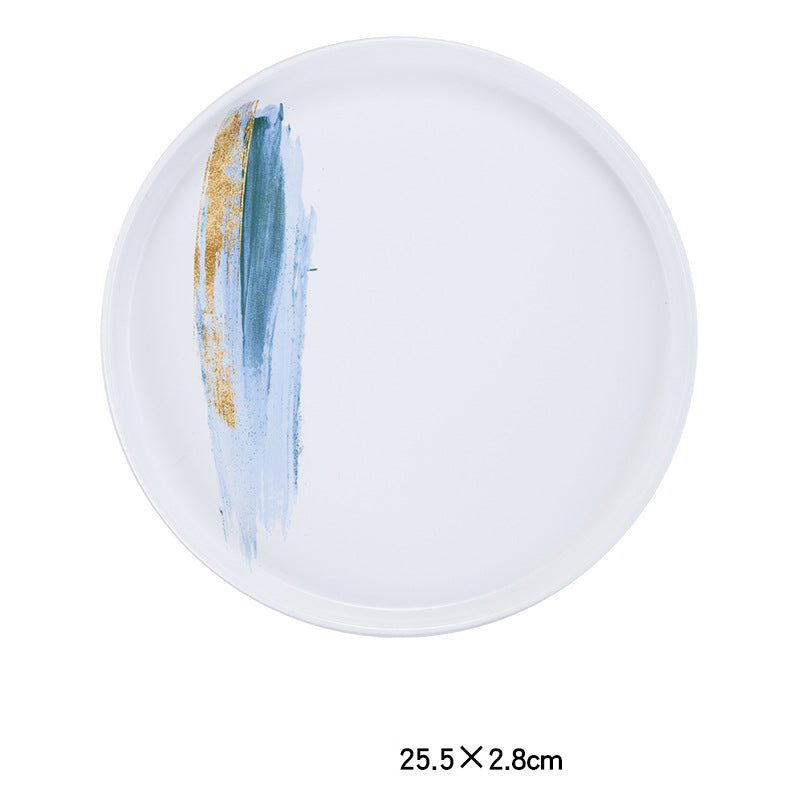 Nordic Personality Simple Ceramic Flat Plate Saor Style
