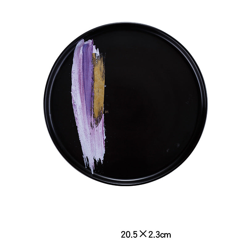 Nordic Personality Simple Ceramic Flat Plate Saor Style