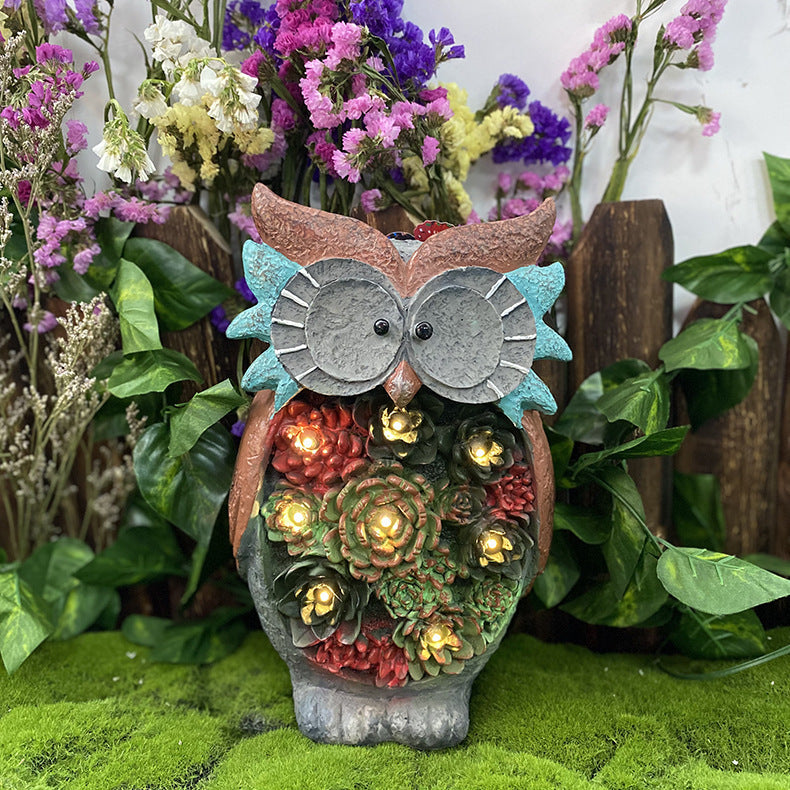 Outdoor Solar Garden Resin Ornaments For Garden