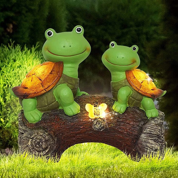 Outdoor Solar Garden Resin Ornaments For Garden