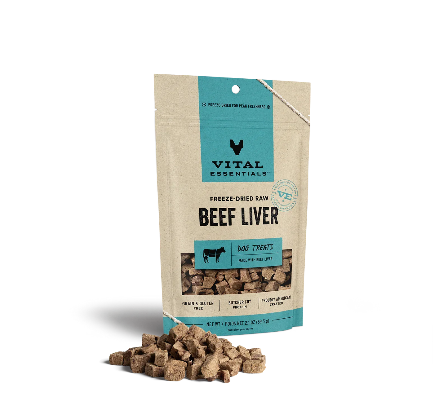 Vital Essentials Dog Freeze-Dried Treat Beef Liver 2,1oz,