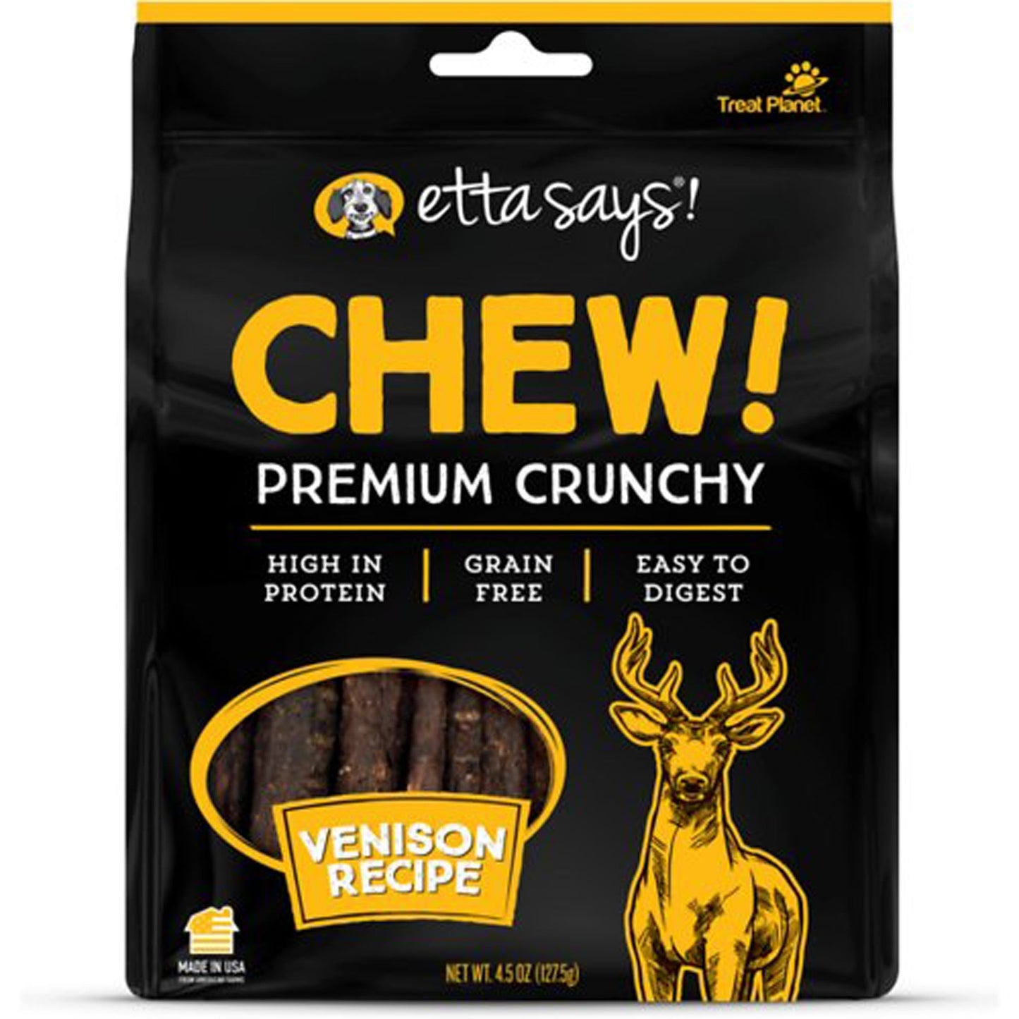 Etta Says! Premium Crunchy Venison Chew Dog Treats Venison 1ea/4,5 oz