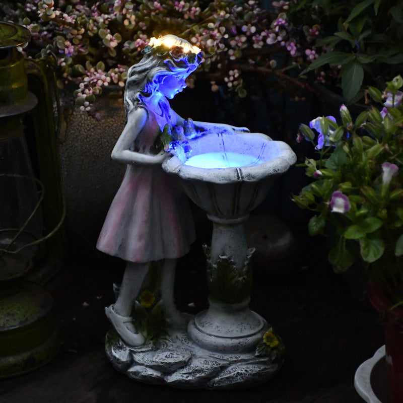 Outdoor Solar Garden Resin Ornaments For Garden