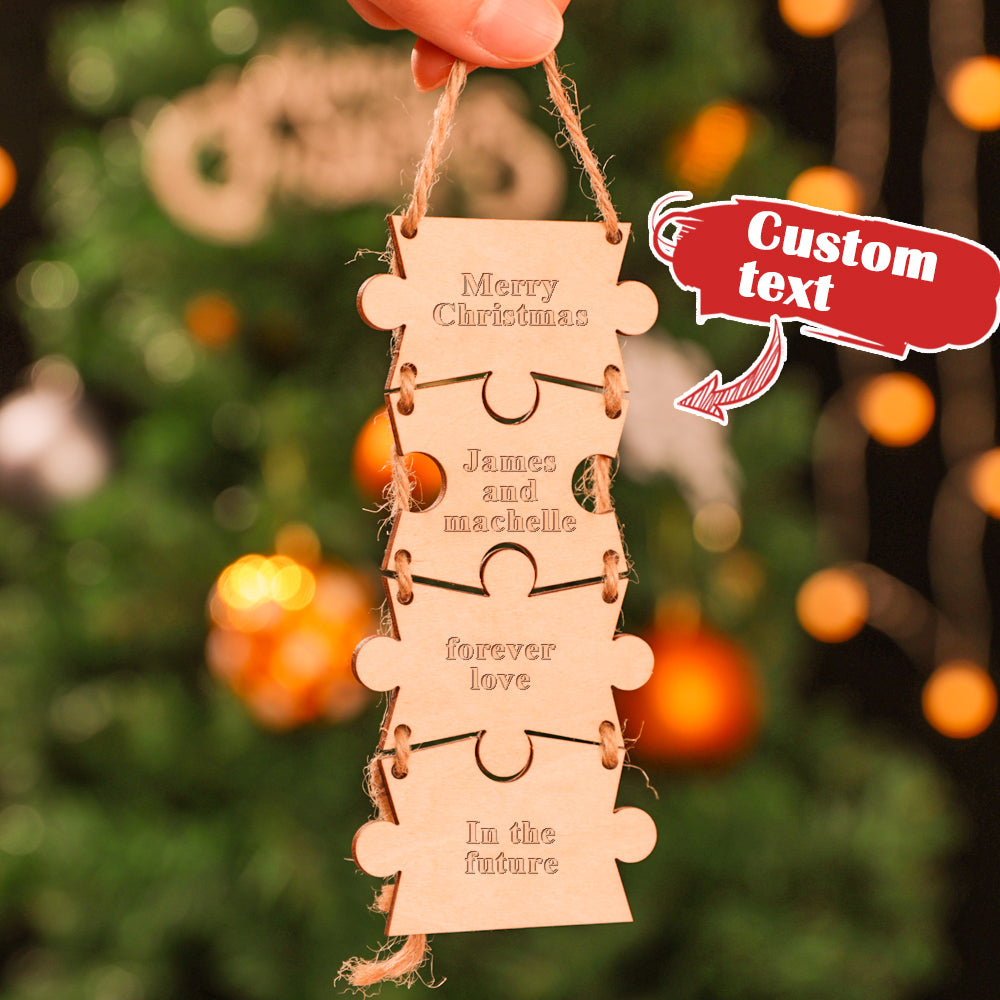 Custom Engraved Wooden Signs Adorn Christmas Trees for Christmas Gifts
