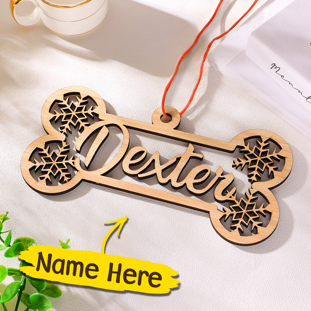 Custom Engraved Wooden Decor Custom Name Christmas Ornaments Pet Theme