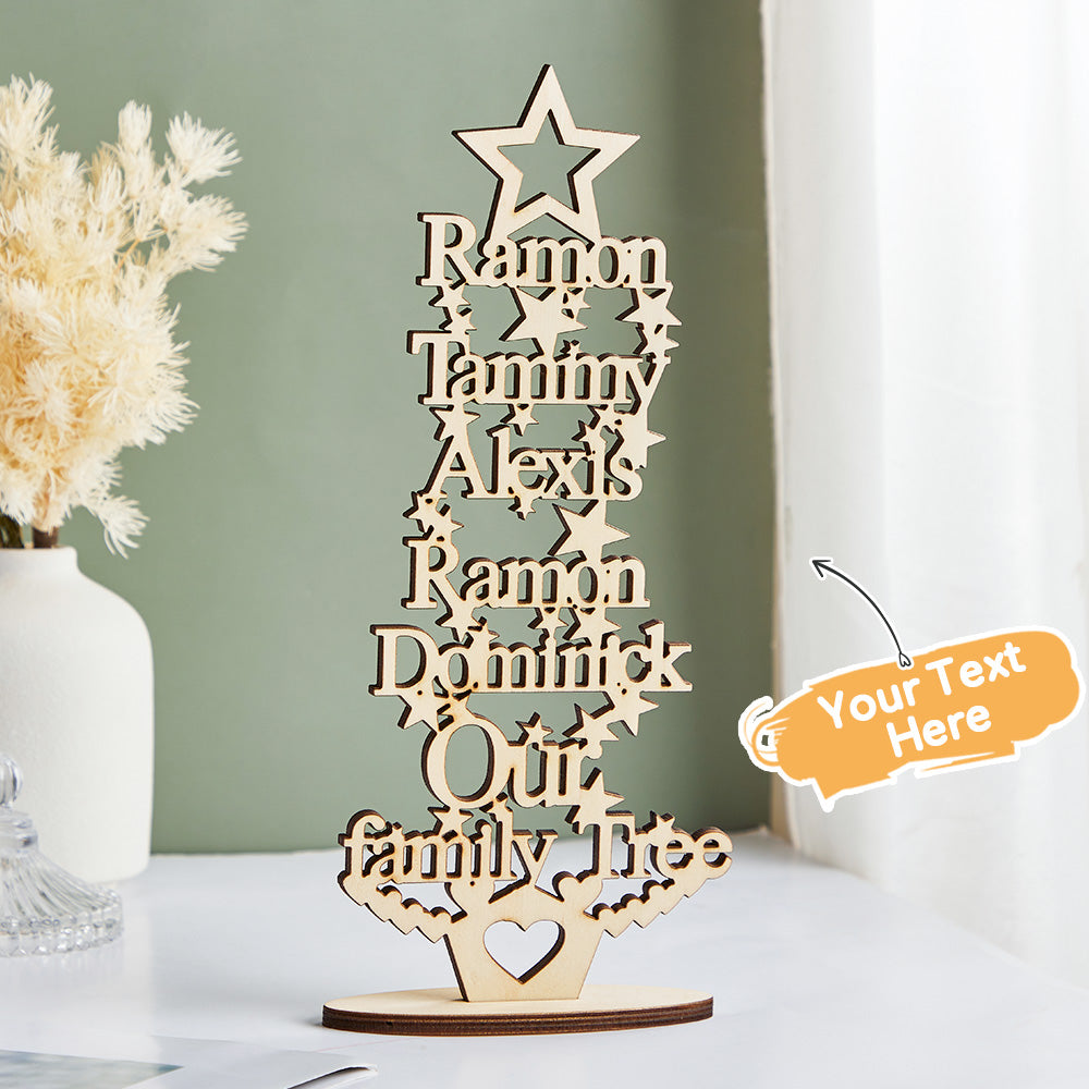 Custom Engraved Family Tree Decorations Exquisite Family Tree Decorations for Family Gifts