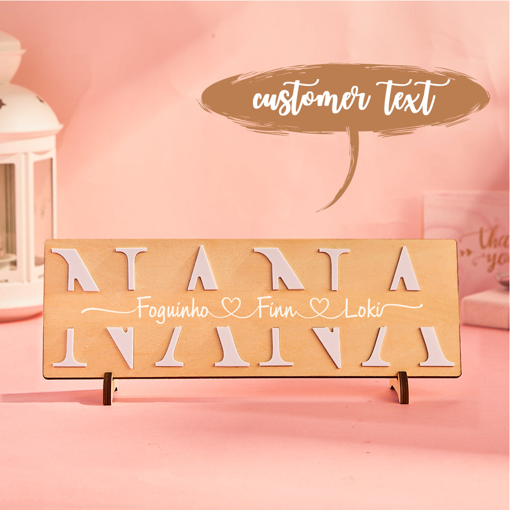 Custom Engraved Decorative Wooden Letters Decorate Gift for Mother