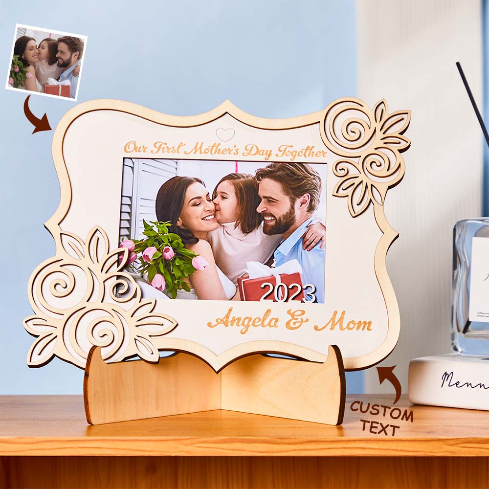 Custom Photo Frame Personalized Picture Flower Floral Desktop Decoration Mother's Day Gifts