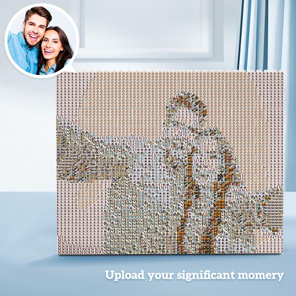 Custom Photo Building Block Brick Portrait One-Sided Multiple Pictures Gift For Your Loved Ones Artistic 24*20cm=9.5*7.9inch