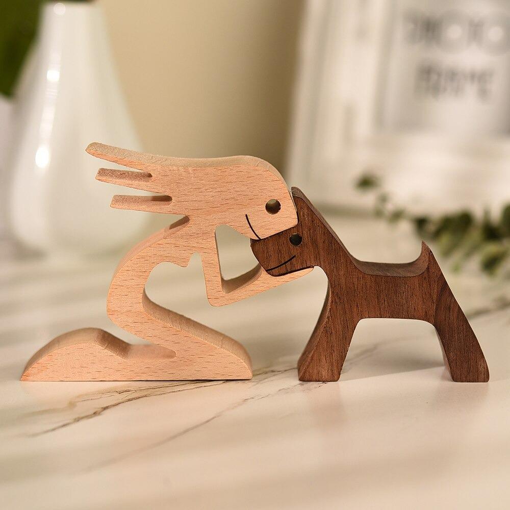 Wooden Puppy Home Decoration
