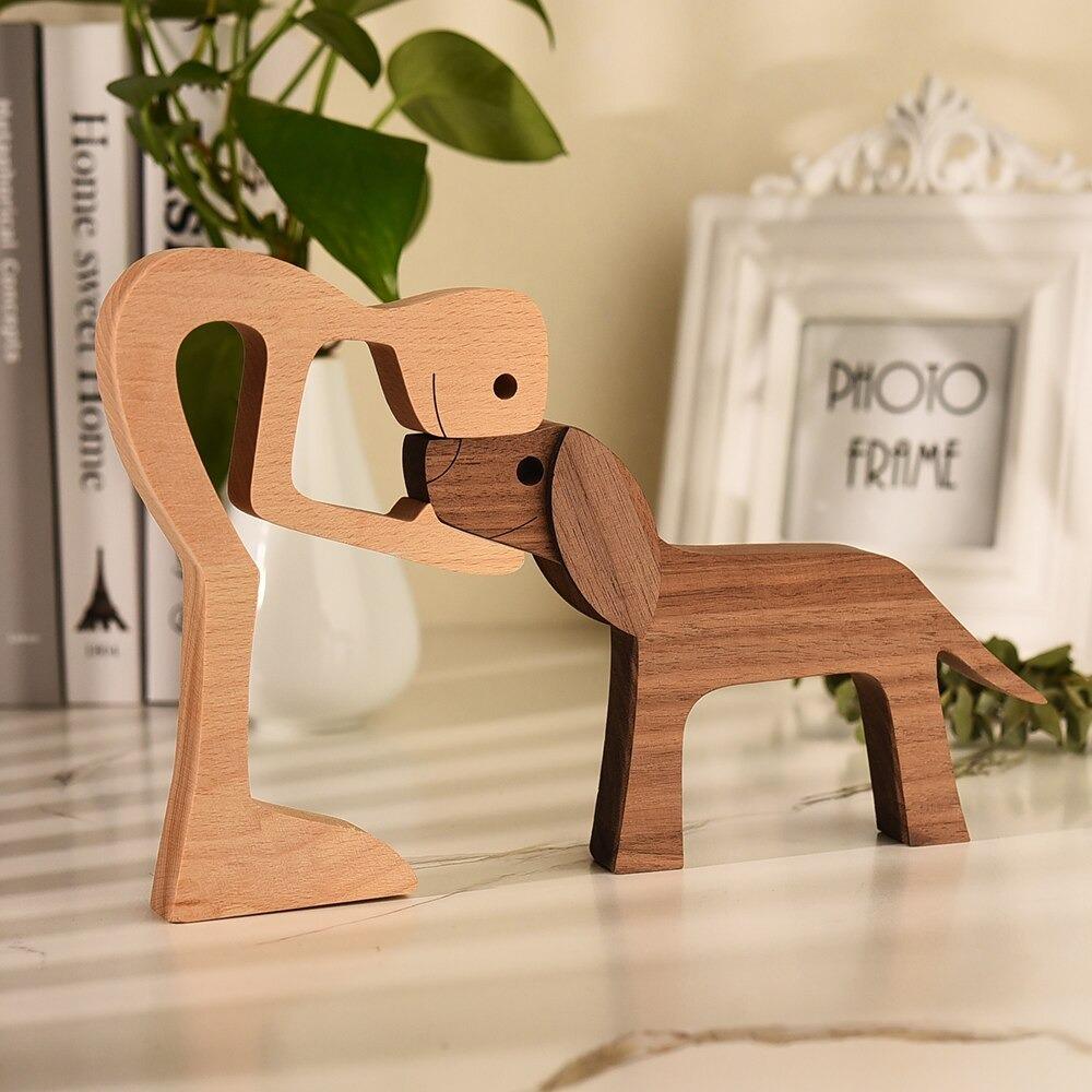 Wooden Puppy Home Decoration