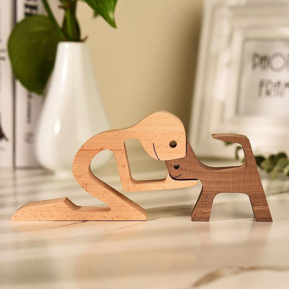 Wooden Puppy Home Decoration