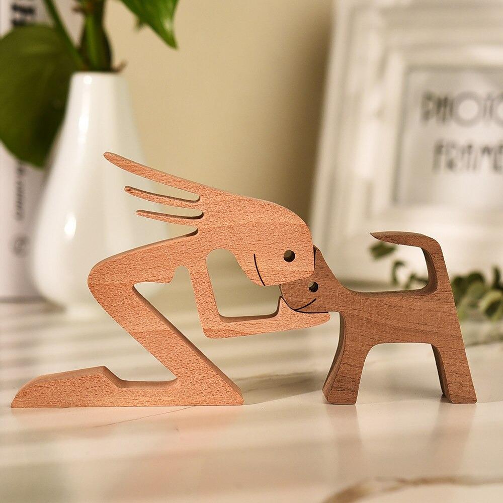 Wooden Puppy Home Decoration