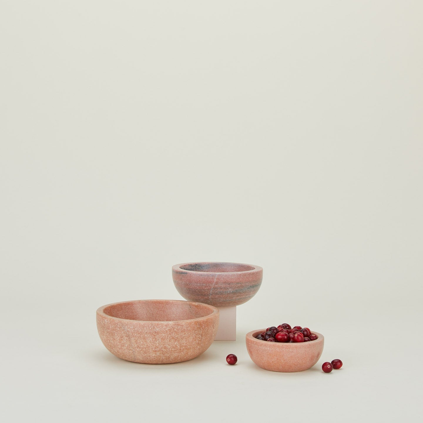 Simple Marble Bowl - Pink