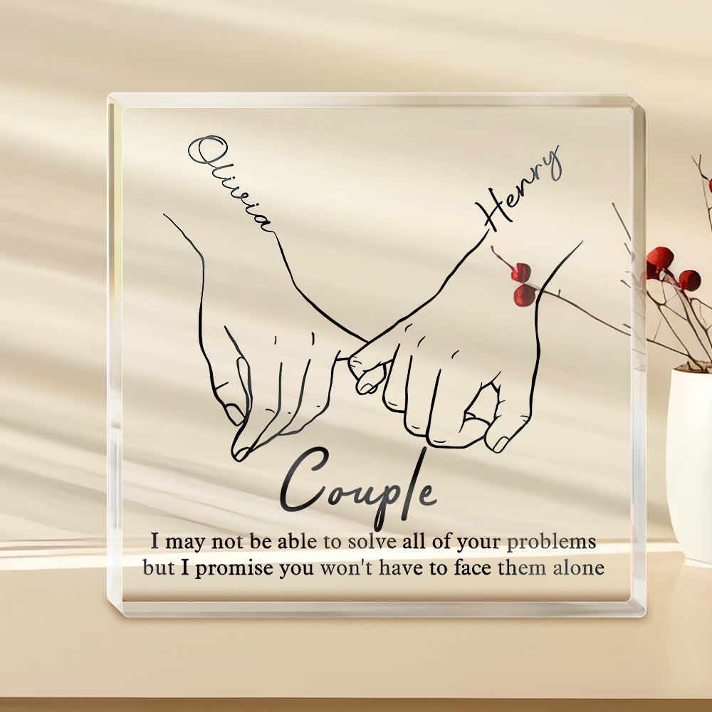 Custom Name Square Acrylic Plaque Pull Hook Gift For Best Friends