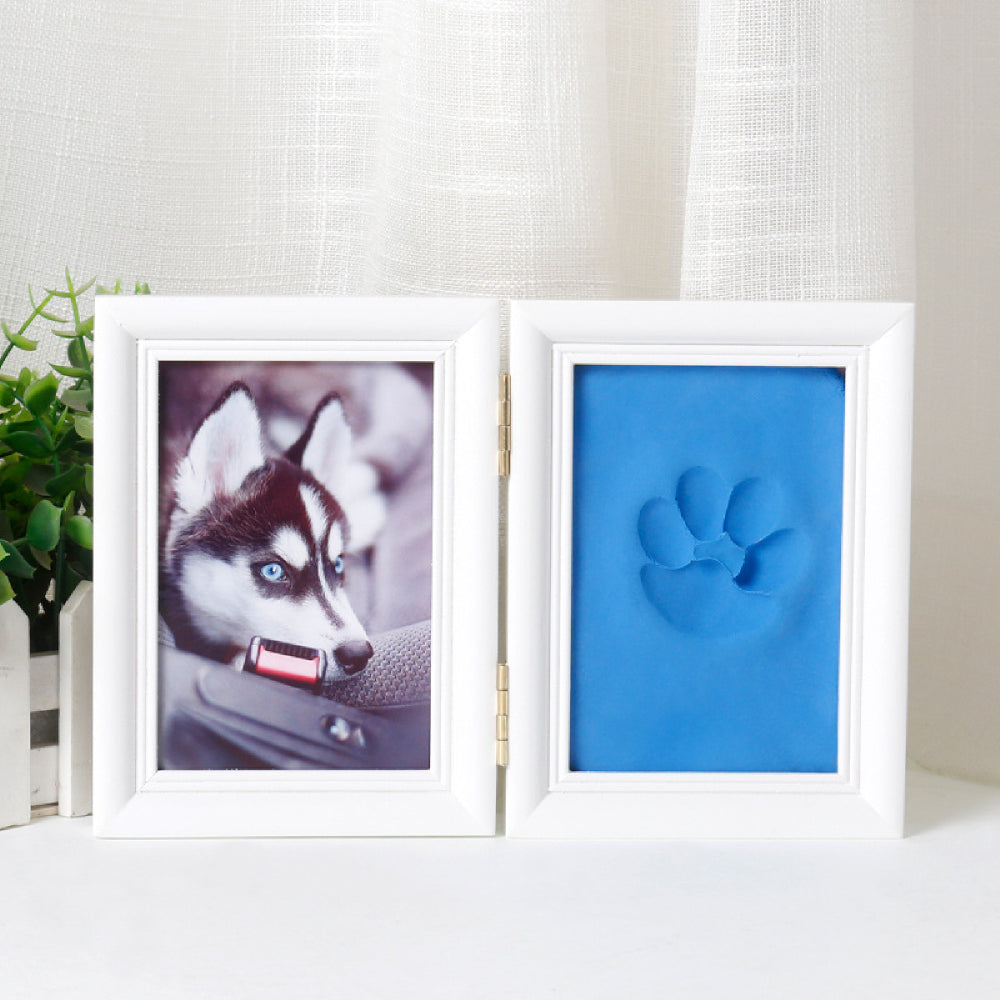 Pet Pawprint Photo Frame Creative Baby Handprint Clay Picture Frame Kit for New Mom