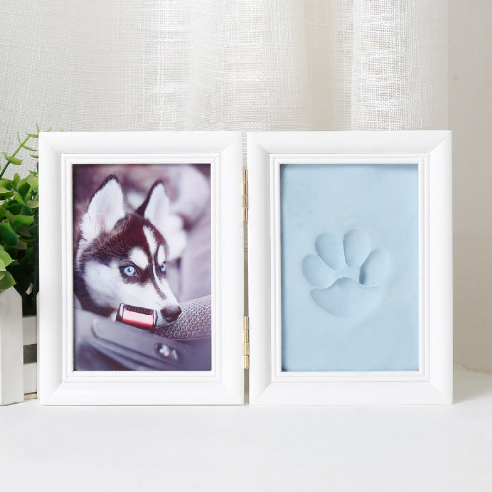 Pet Pawprint Photo Frame Creative Baby Handprint Clay Picture Frame Kit for New Mom