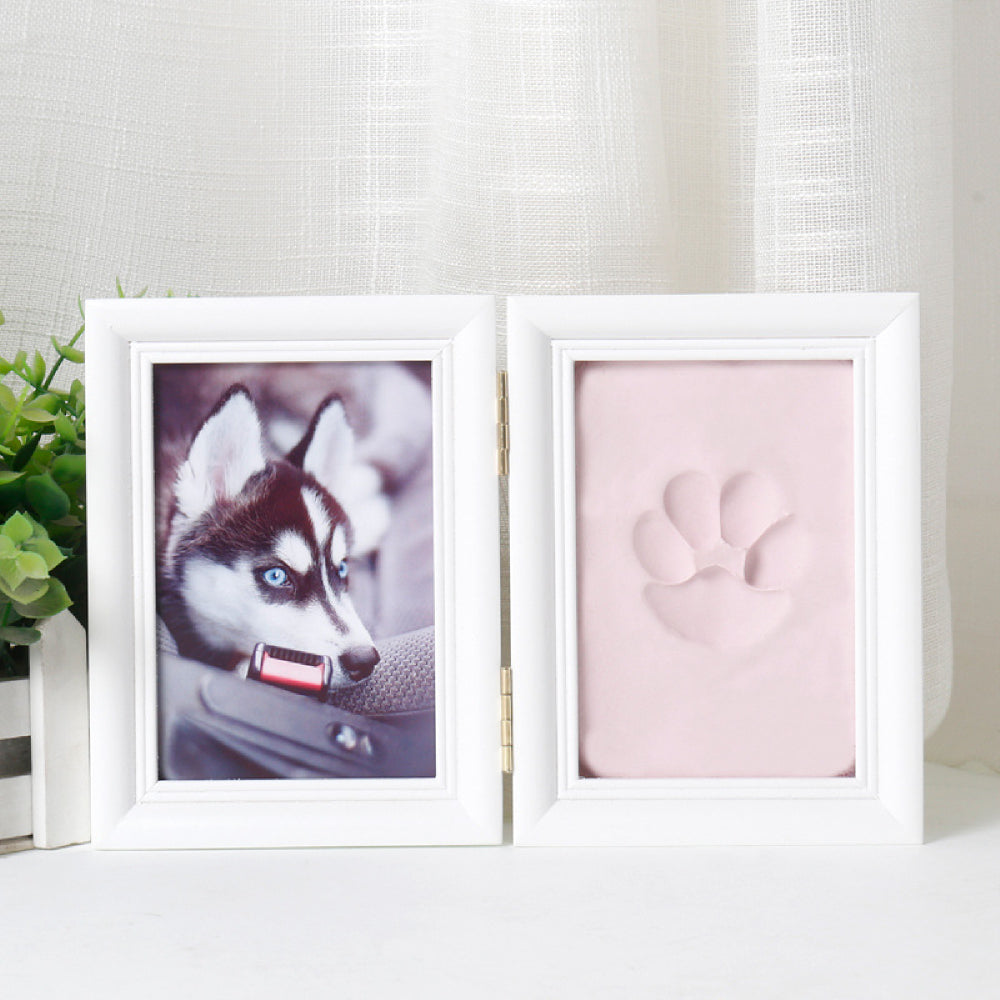 Pet Pawprint Photo Frame Creative Baby Handprint Clay Picture Frame Kit for New Mom