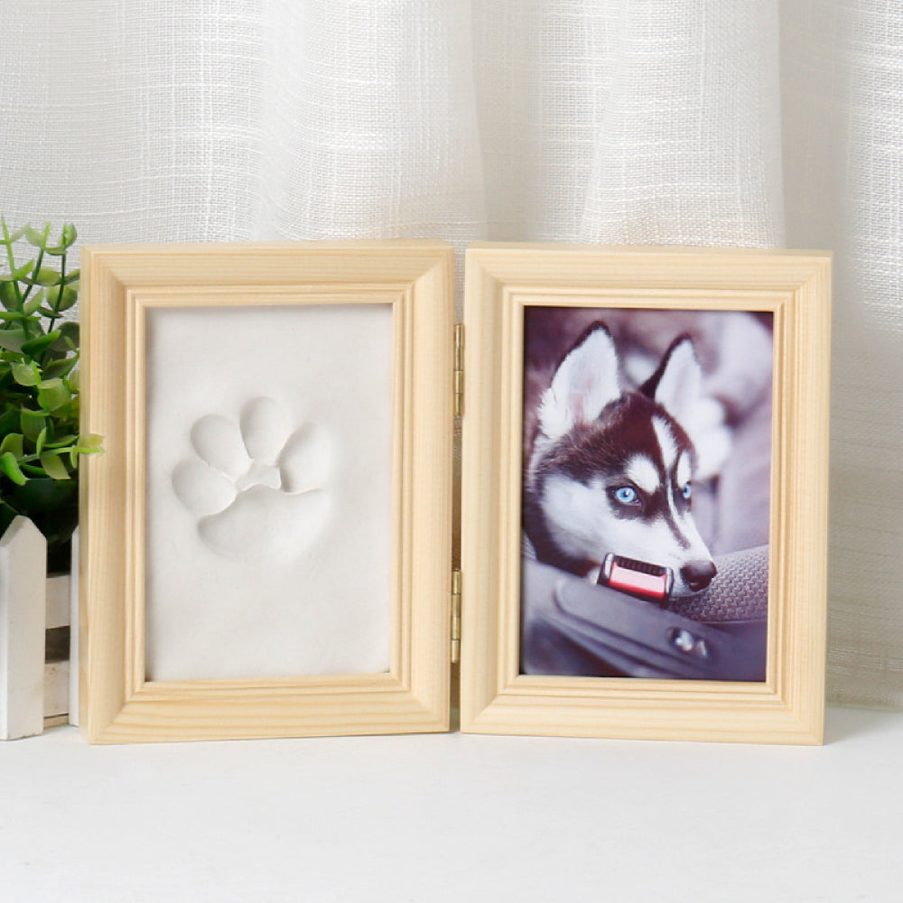 Pet Pawprint Photo Frame Creative Baby Handprint Clay Picture Frame Kit for New Mom