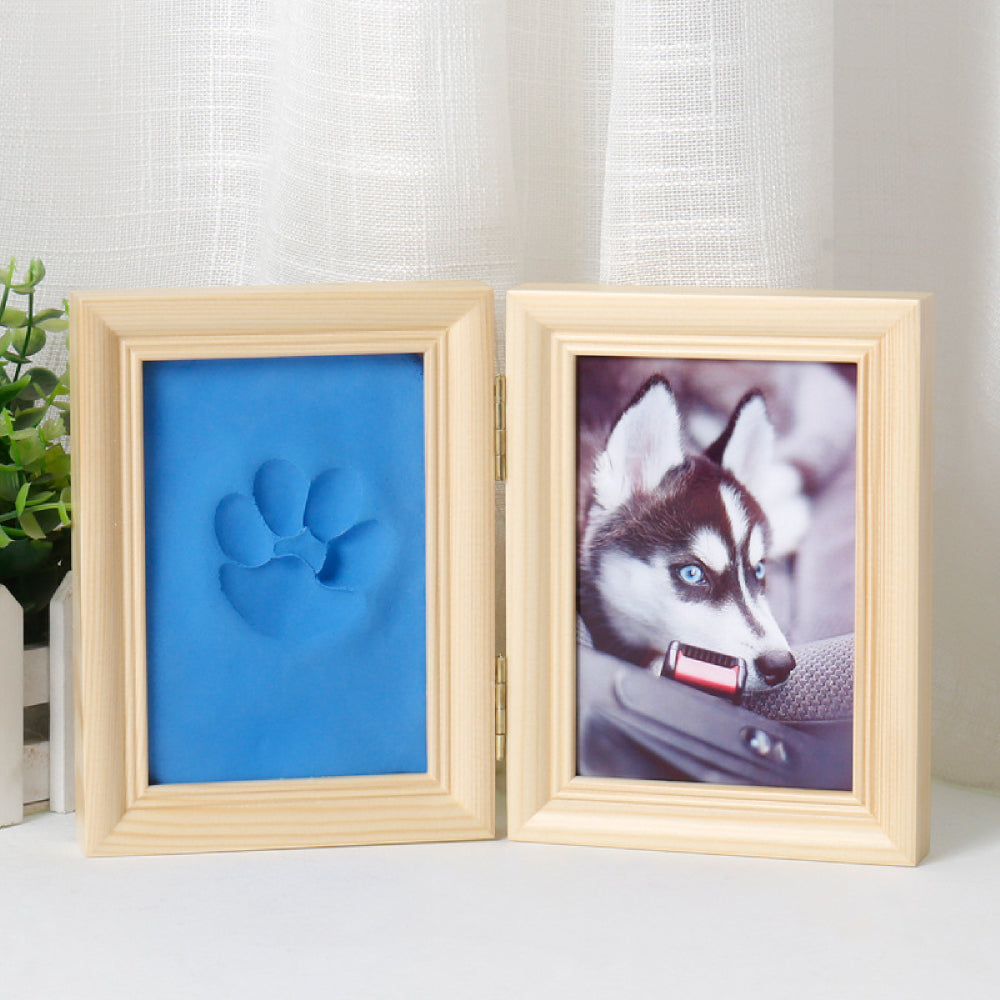 Pet Pawprint Photo Frame Creative Baby Handprint Clay Picture Frame Kit for New Mom