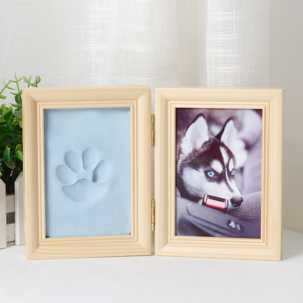 Pet Pawprint Photo Frame Creative Baby Handprint Clay Picture Frame Kit for New Mom
