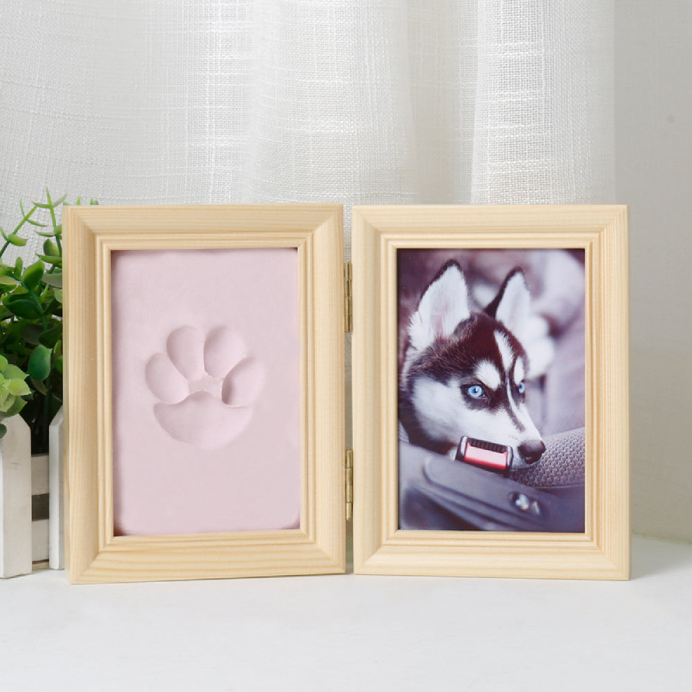 Pet Pawprint Photo Frame Creative Baby Handprint Clay Picture Frame Kit for New Mom
