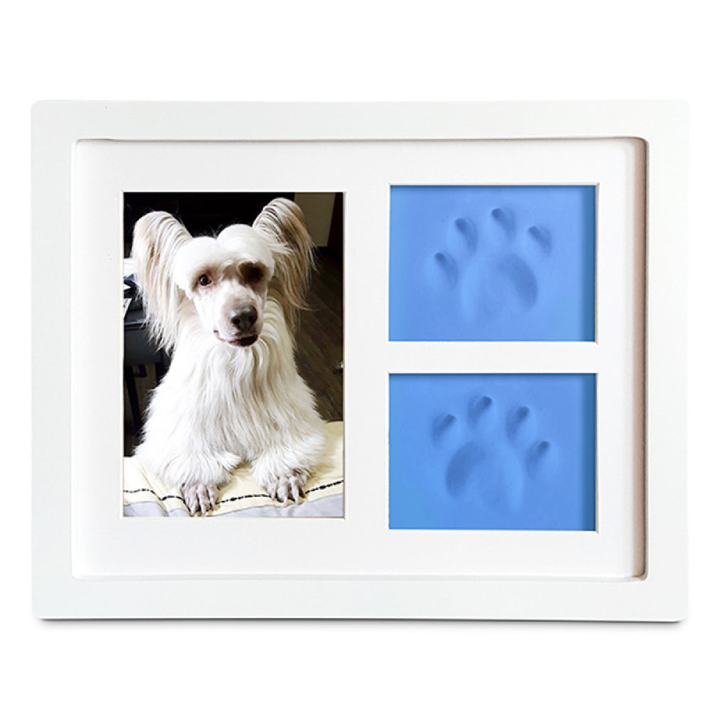 Pet Pawprints Desk Picture Frame Newborn Handprint Clay Photo Frame Kit for New Baby