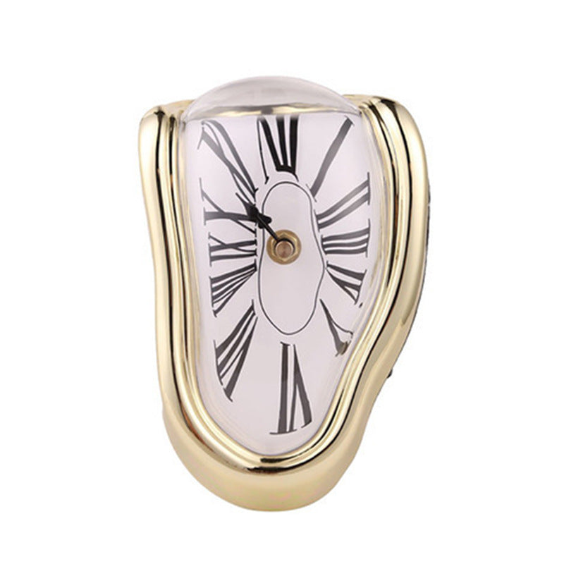 Retro Creative Twist Clock Home Decoration Clock Silent Bedroom Bedside Clock