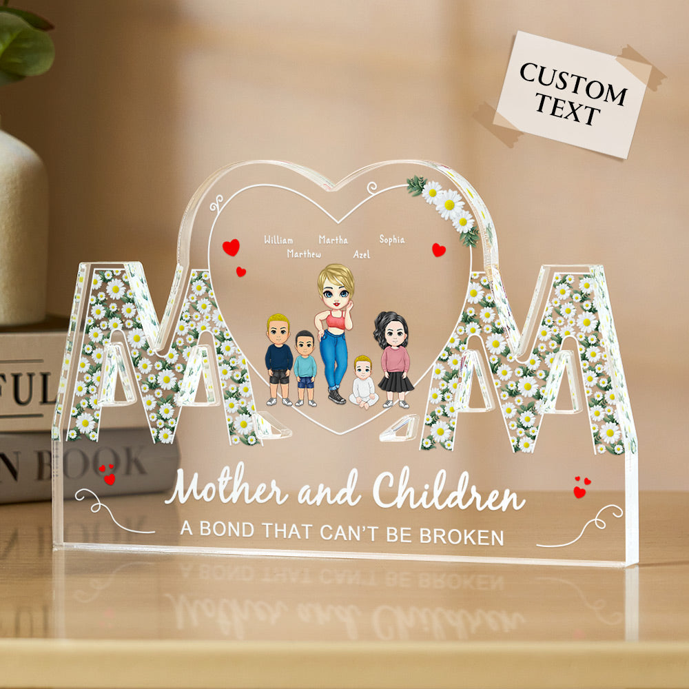 Custom Photo Engraved Acrylic Plaque Home Gifts for Mother