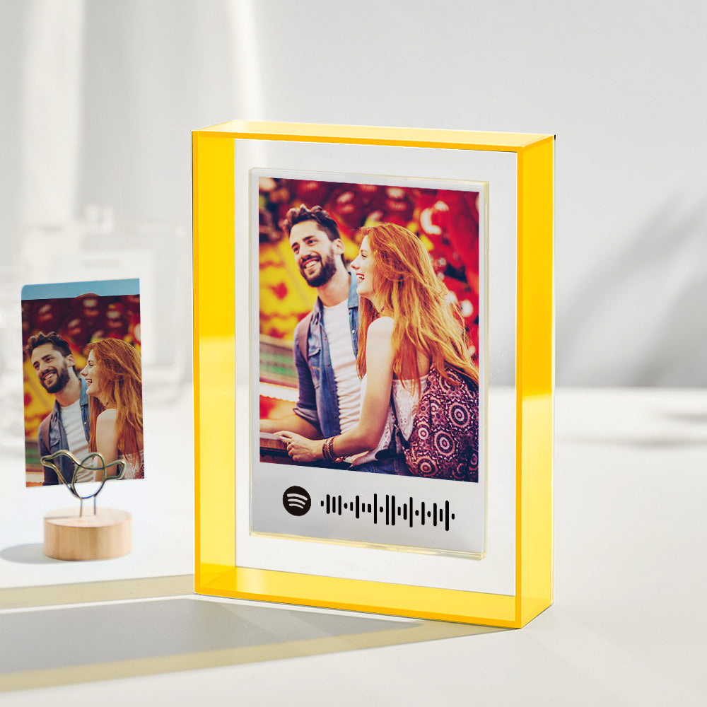 Custom Scannable Spotify Code Ornaments Colored Border Acrylic Gifts