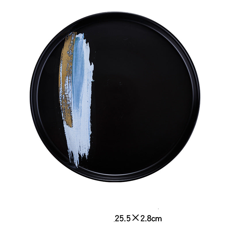 Nordic Personality Simple Ceramic Flat Plate Saor Style