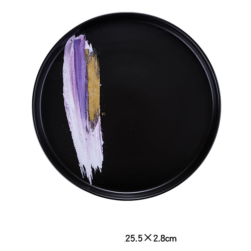 Nordic Personality Simple Ceramic Flat Plate Saor Style