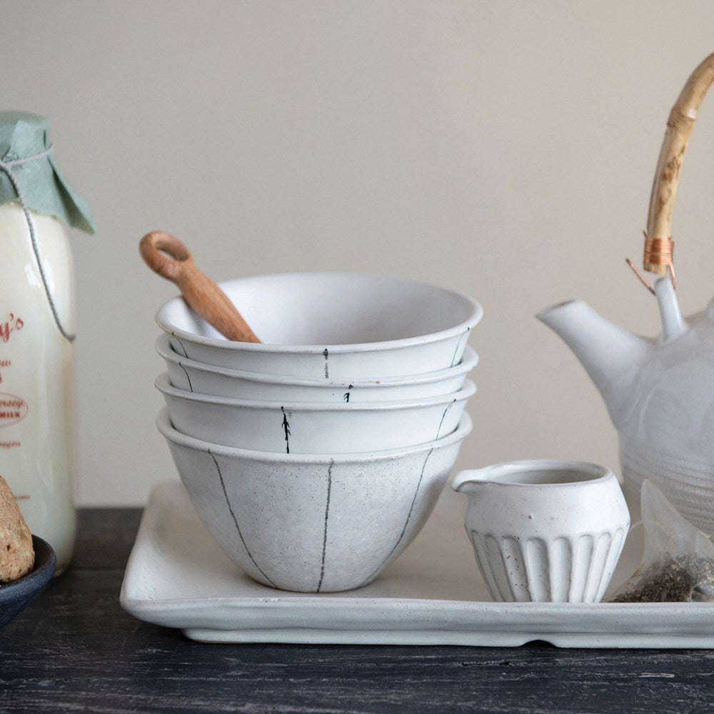 White Matte Stoneware Platter