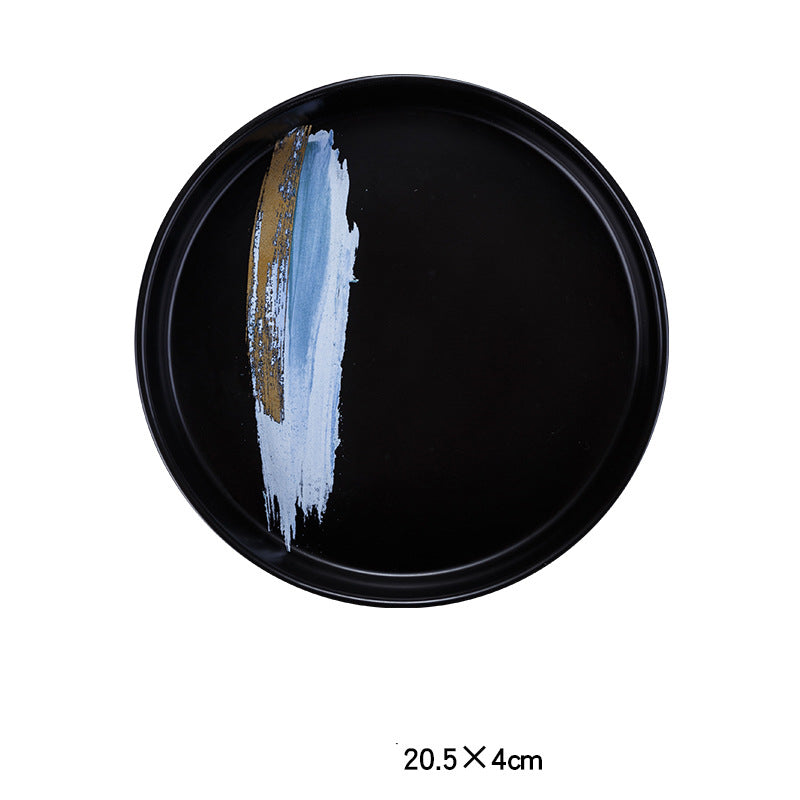 Nordic Personality Simple Ceramic Flat Plate Saor Style