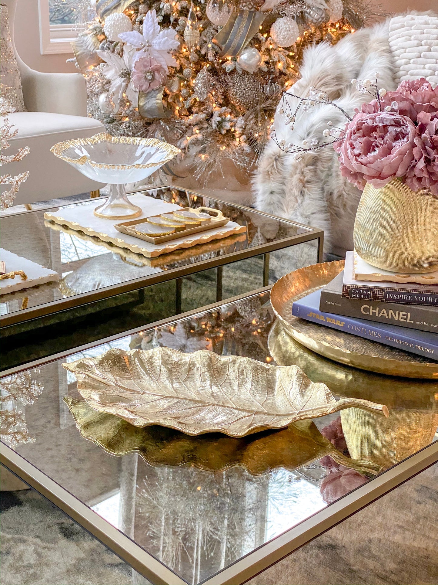 Textured Metal Leaf Tray