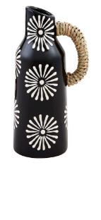 Black Pattern Bud Vase