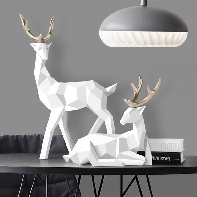 Deer Statue Resin Sculpture - Annizon Home Essentials