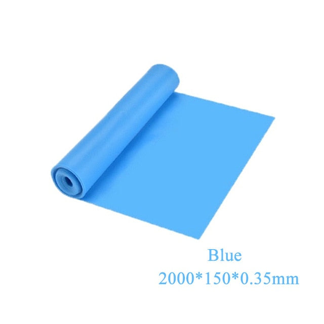 Yoga Pilates Stretch Resistance Band Exercise Fitness Training Elastic Rubber 150cm