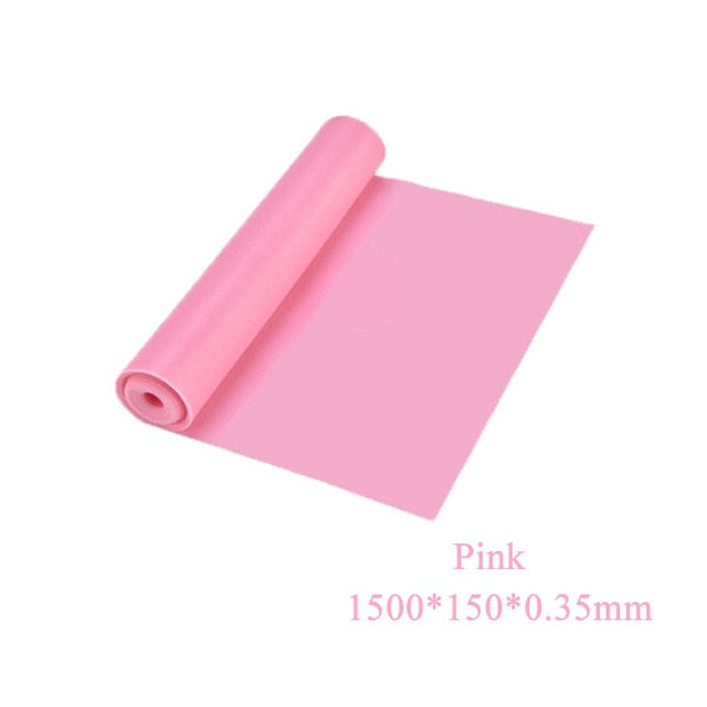 Yoga Pilates Stretch Resistance Band Exercise Fitness Training Elastic Rubber 150cm